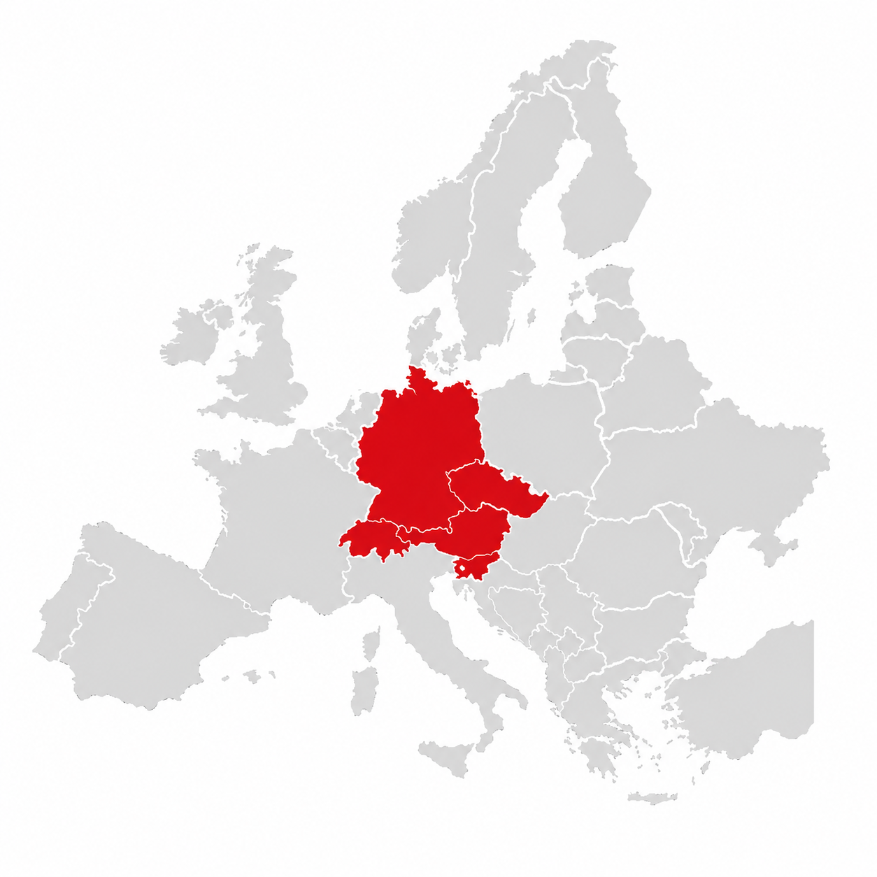 DACH Region Map